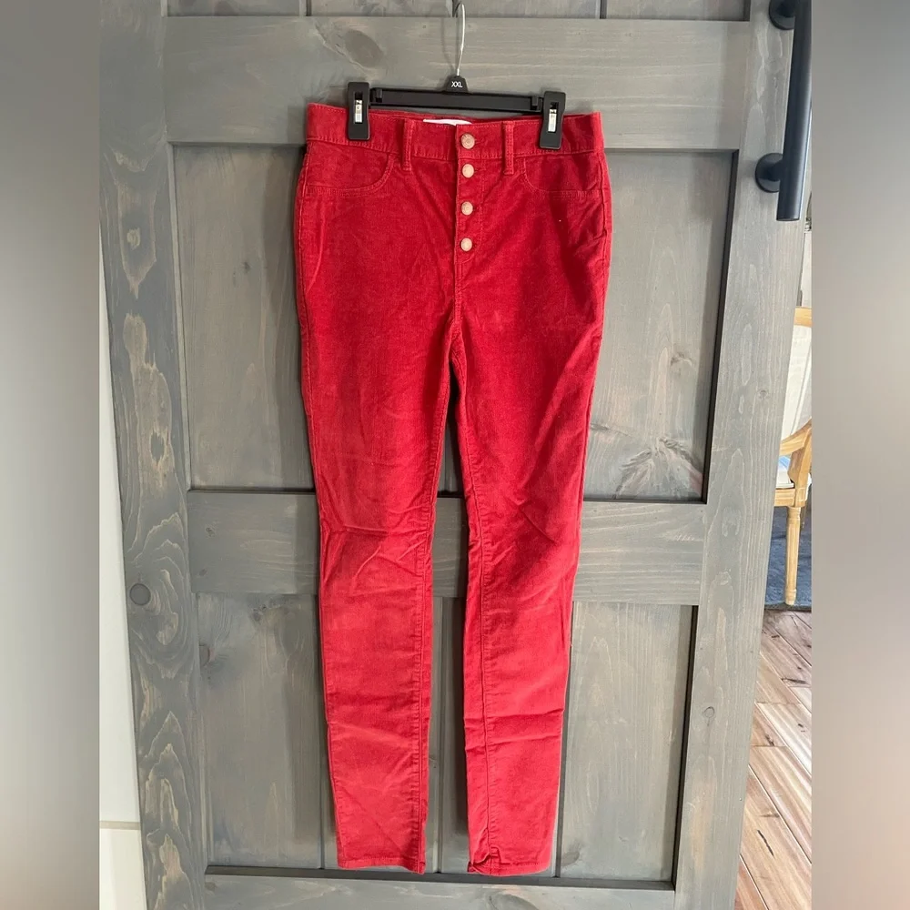 OLD NAVY Dark orange Thin corduroy Jenning jeans 👖 ROCKSTAR size 16